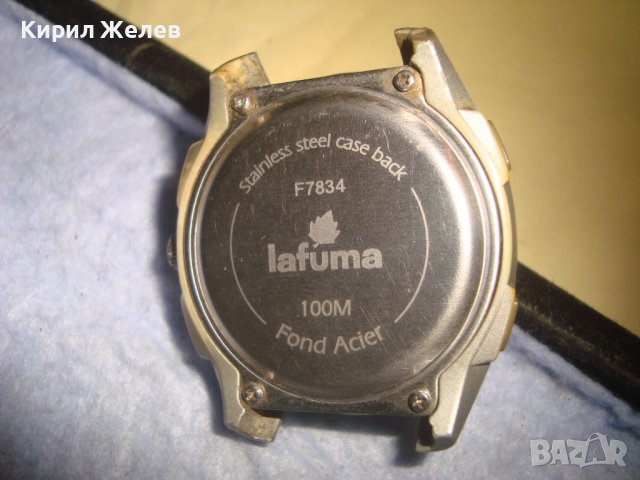 Lafuma 100M Fond Acier СТАР РЯДЪК КОЛЕКЦИОНЕРСКИ КВАРЦОВ МАРКОВ ЧАСОВНИК 30674, снимка 2 - Мъжки - 37918431