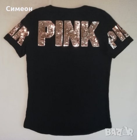 PINK Victoria's Secret оригинална тениска XS памучна фланелка, снимка 5 - Тениски - 33629134