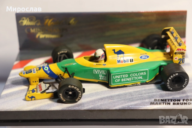 1:43 MINICHAMPS BENETTON FORD F1 БОЛИД ФОРМУЛА, снимка 3 - Колекции - 52746837