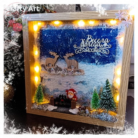 Коледна 3D рамка с Led осветление , снимка 3 - Декорация за дома - 51955901