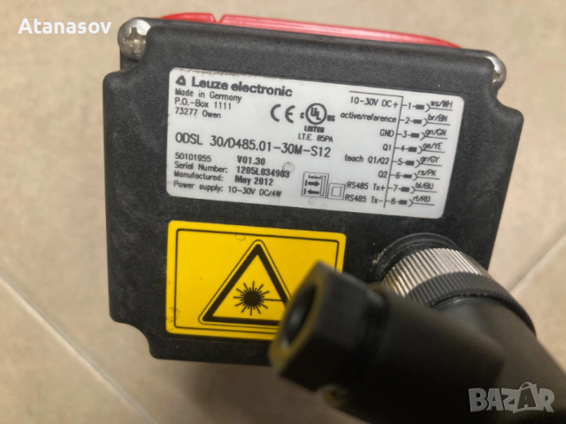 Оптичен лазерен сензор до 30м Leuze electronics ODSL 30, снимка 4 - Други машини и части - 53291148
