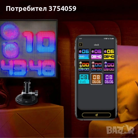 Интелигентен LED екран 32×32 за заден прозорец на автомобил – Модел Pixel RGB с Bluetooth управление, снимка 6 - Аксесоари и консумативи - 53124136