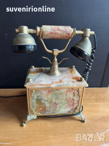 старинен италиански телефон инокс, снимка 2 - Антикварни и старинни предмети - 49959301