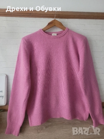 Розов пуловер вълна