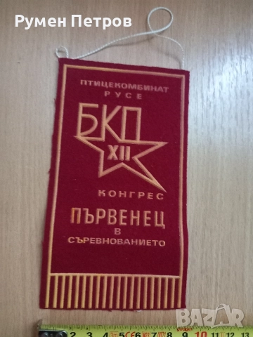 Награден флаг, БКП., снимка 2 - Колекции - 51944105