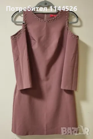 Елегантна рокля за повод, S ( лилаво, пепел от рози) 