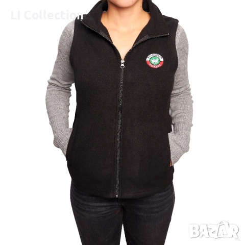 Дамски елек - черен, зелен и червен