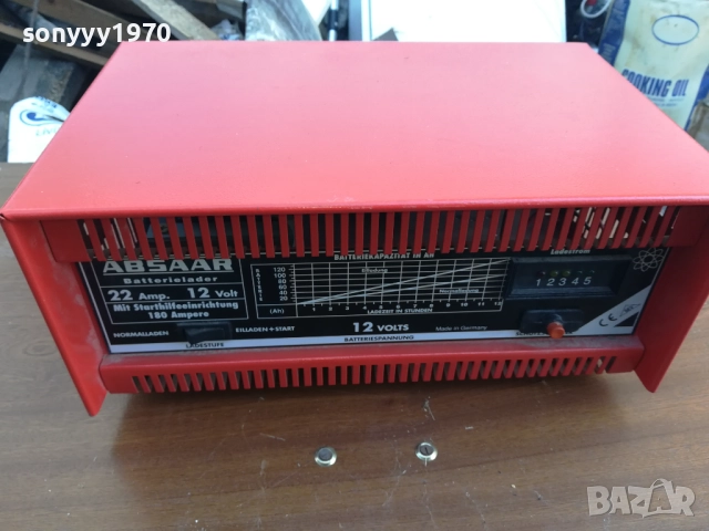 ABSAAR 22AMP=12V ГОЛЯМО ЗАРЯДНО ОТ ГЕРМАНИЯ 2310251700, снимка 3 - Аксесоари и консумативи - 52156963