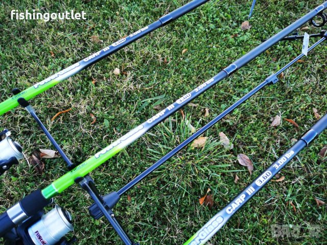 Шарански комплект Filstar. 3 въдици и 3 макари с корди, снимка 2 - Въдици - 43104742