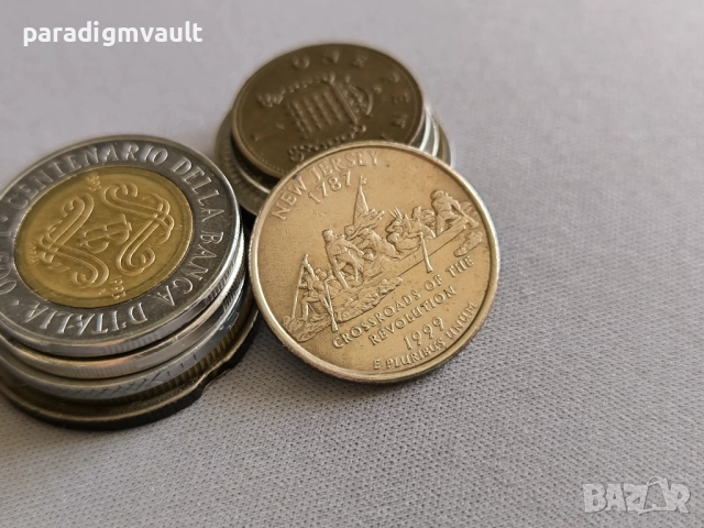 Монета - САЩ - 1/4 (четвърт) долар (Ню Джърси) | 1999г.