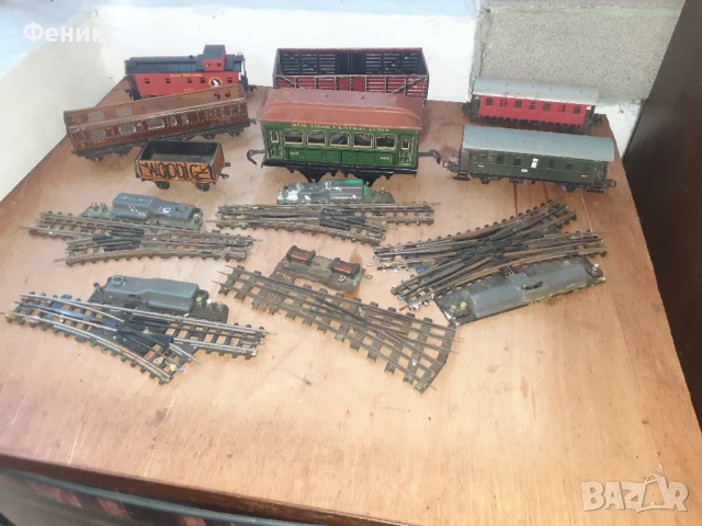 Лот части влакче вагони конструктор релси - стара игра, снимка 6 - Антикварни и старинни предмети - 51344091