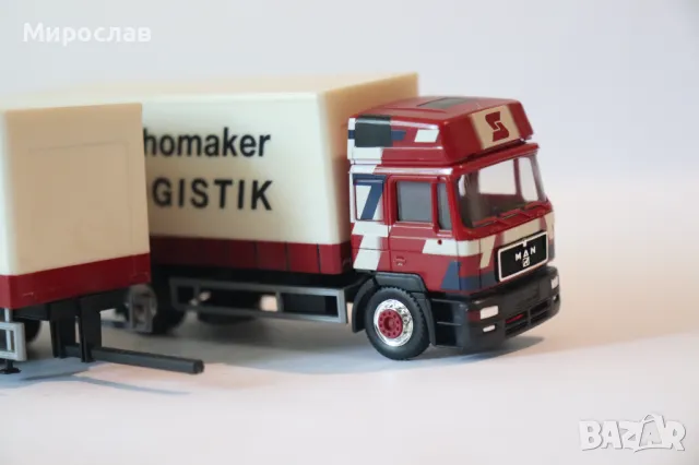 HERPA H0 1/87 MAN КАМИОН МОДЕЛ КОЛИЧКА TIR ВЛЕКАЧ, снимка 5 - Колекции - 50362020