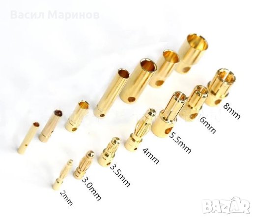 Продавам Bullet Connectors (булет конектори 3.5мм) до 25А , снимка 3 - Друга електроника - 43213681