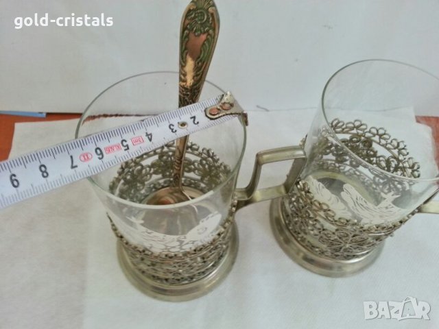 руски стакани подстакани филигран , снимка 3 - Антикварни и старинни предмети - 26637502