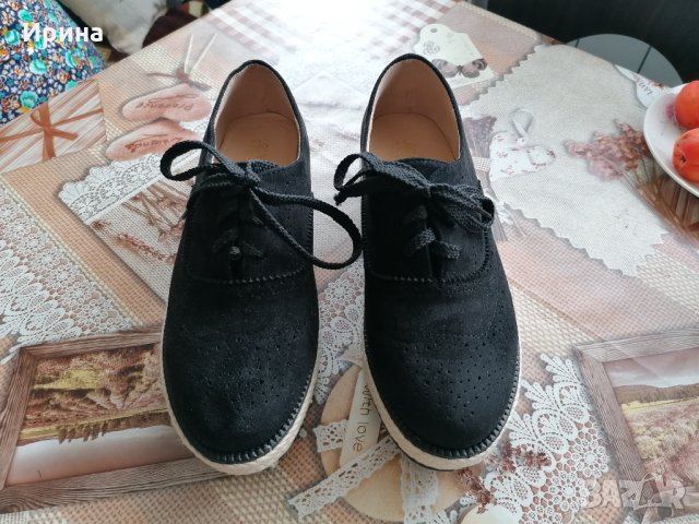 Черни обувки оксфорд, снимка 3 - Дамски ежедневни обувки - 33195758