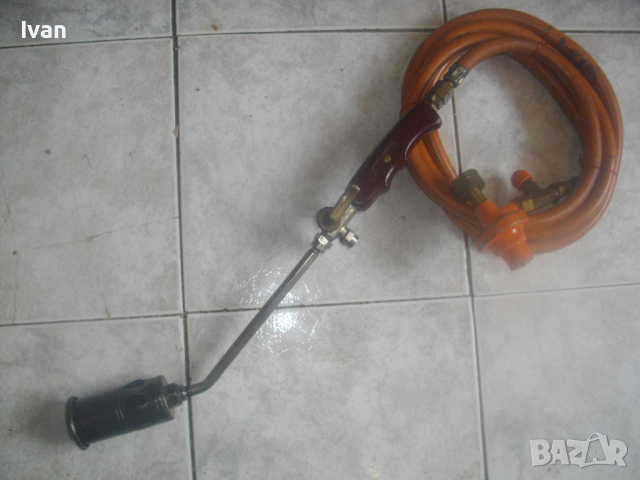 Газова Горелка 510мм С Маркуч/Вентил За Ремонтни Дейности/Хидроизолации/Покриви-Старо Качество-EXACT, снимка 5 - Други инструменти - 44921701