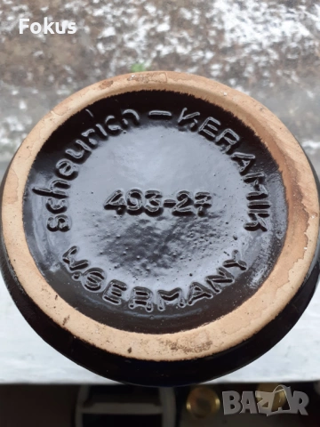 Прекрасна немска ваза керамика - Scheurich - Ceramik, снимка 4 - Антикварни и старинни предмети - 53503819