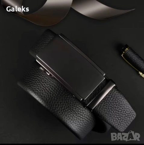 Мъжки официални колани с изчистена геометрия на катарамата в 3 версии!, снимка 6 - Колани - 53501693