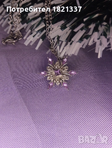 Колие Снежинка , снимка 4 - Колиета, медальони, синджири - 53167439