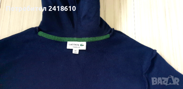 Lacoste Classic Fit  Cotton Hoodie Mens Size 3 - S  НОВО! ОРИГИНАЛ! Мъжка Качулка., снимка 4 - Суичъри - 52672747