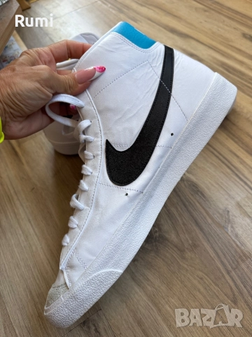 Оригинални кожени кецове Nike Blazer Mid ! 49,5 н, снимка 2 - Кецове - 51799884