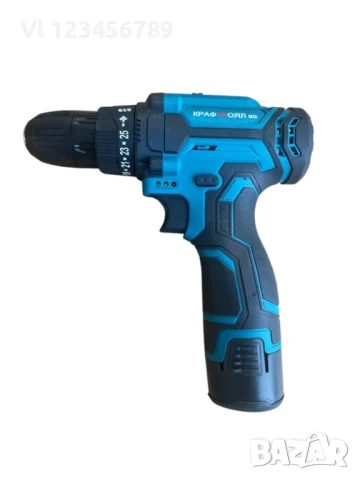 Компактен Акумулаторен винтоверт KraftRoyal с две батерии + 24 части инстурменти, снимка 2 - Винтоверти - 50618589