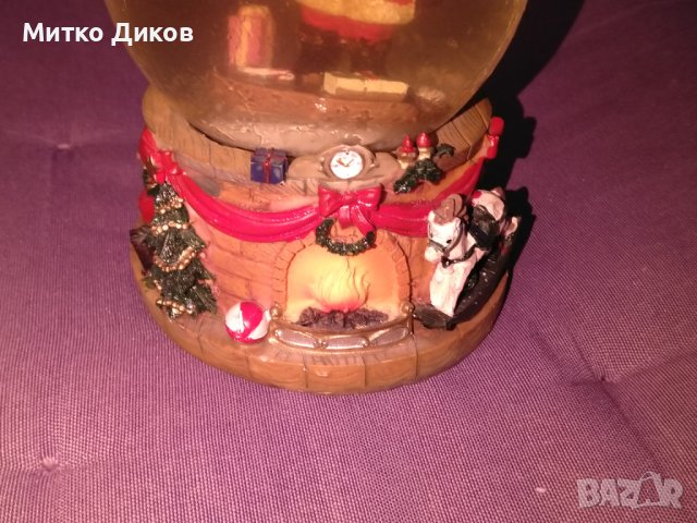 Коледна кристална снежна топка голяма Дядо Коледа Снежен глобус Коледен подарък Фи-100мм Н-148мм, снимка 2 - Коледни подаръци - 43316257
