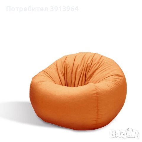 Оранжев Барбарон Водоустойчив / тип ябълка пуф, снимка 1 - Столове - 43400888