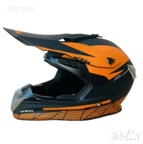 Кросова каска, За мотор, Атв, Велосипед, M и L размер, Оранжев, снимка 1