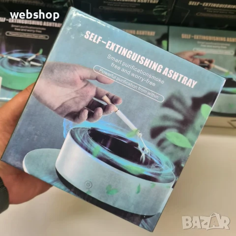 ПРОМО!! Комплект 2 броя електрически пепелници със засмукване на дима, снимка 3 - Друга електроника - 50456336