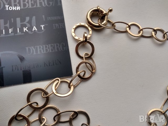  Стилно колие Dyrberg/Kern със големи камъни  Swarowski, снимка 3 - Колиета, медальони, синджири - 26110532