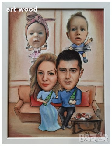 Ръчно рисувани Коледни карикатури, снимка 5 - Други услуги - 27203268