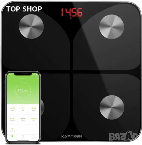 Смарт везна- анализатор KAMTRON Smart Body Scale, снимка 3 - Маши за коса - 49238474