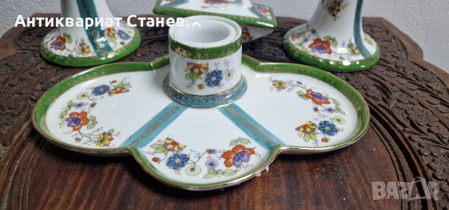 Антикварна порцеланова мастилница, снимка 3 - Антикварни и старинни предмети - 53459580