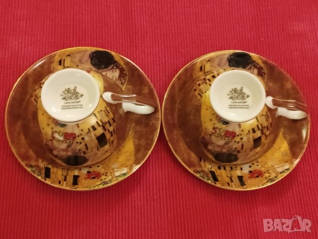 Сервиз от две чаши с чинийки за чай, кафе, Целувката, Густав Климт. , снимка 11 - Сервизи - 43525012