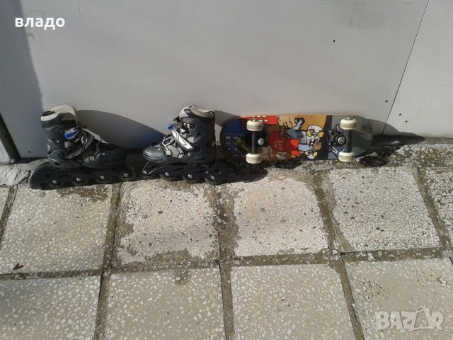 Децки скейтборд и чифт ролери, снимка 1 - Ролери, кънки - 42963249