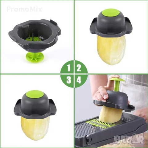 Мултифункционално кухненско ренде Prokitchen DE-QCQ-14A-XBS Grater 13в1 Мулти ренде Кухненско ренде, снимка 3 - Други - 48141552