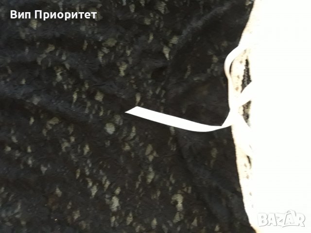 Потник-бюстие с аксесоар за ръката, черна дантела с бял завършек, снимка 4 - Бельо - 37249360