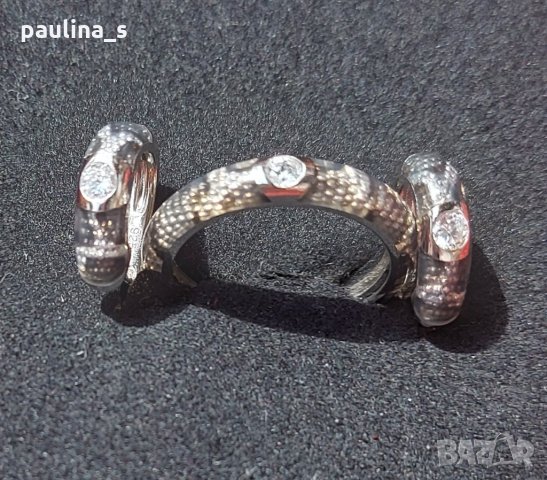 Японски дизайнерски комплект с емайл в змийски принт / сребро 925 , снимка 13 - Бижутерийни комплекти - 32771254