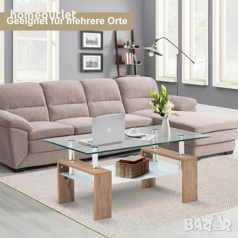 ПРОМОЦИЯ Маса със стъклен плот CLIPOP C-BU-CT-0127BD, снимка 2 - Маси - 53085796