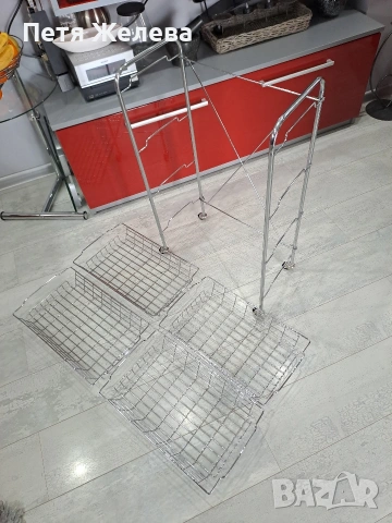 Сгъваем метален стелаж на колела , снимка 6 - Други стоки за дома - 53321509