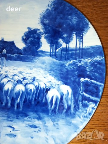 Оригинална порцеланова чиния  за стена ДЕЛФТ, снимка 2 - Картини - 42945737