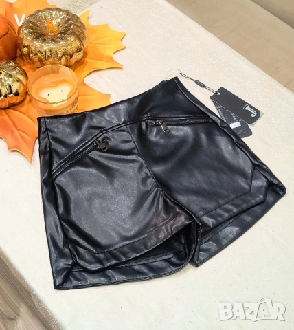 Дрехи Junona Юнона бежов кроп топ бюстие палто лачено яке кожен панталон , снимка 18 - Корсети, бюстиета, топове - 52467701