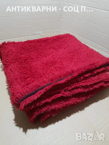 Стар Ръчно Тъкан Еднолицев Дебел Китеник  Размери 200см/105см., снимка 3 - Антикварни и старинни предмети - 48435583