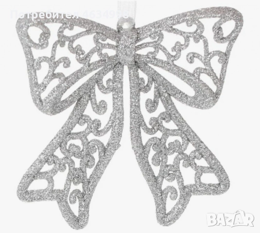 Коледна украса за елха - Блестяща панделка, снимка 2 - Декорация за дома - 52235247