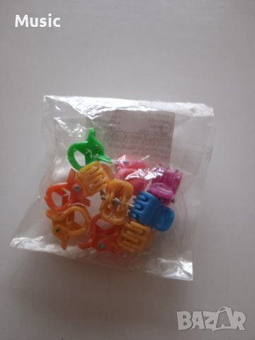 10 цветни  мини шнолки за коса тип "въшки"