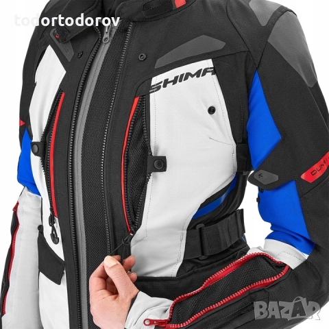 Дамско текстилно мото яке SHIMA DUNE WP Red/White/Blue, снимка 4 - Аксесоари и консумативи - 51871611