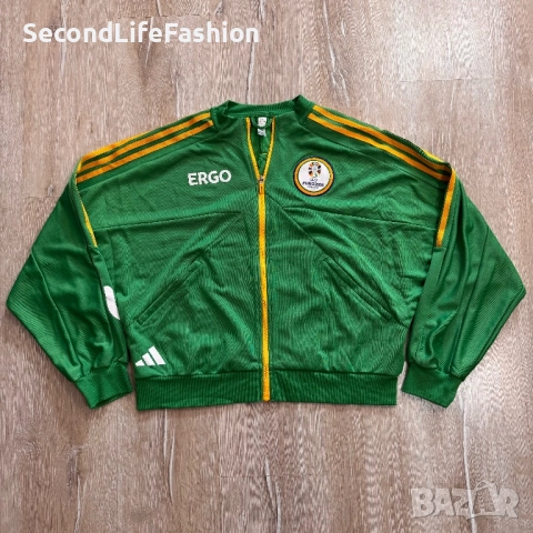 Яке Adidas UEFA EURO 2024 Volunteer, размер XL 42-44, закопчаване с цип, памук-полиестер