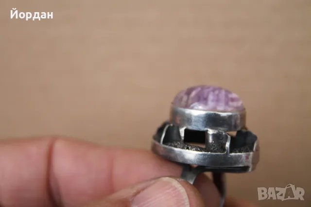 Авторски сребърен пръстен , снимка 4 - Пръстени - 49862364
