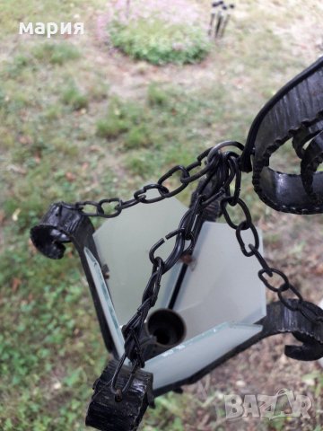 Ковано желязо декоративен фенер, снимка 5 - Лампи за стена - 28827895